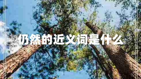 仍然的近義詞是什么