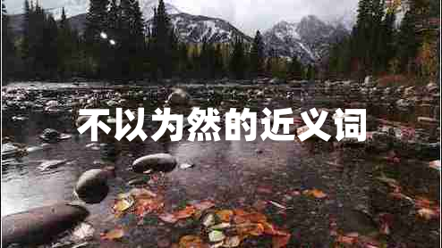 不以為然的近義詞