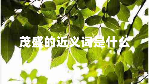 茂盛的近義詞是什么