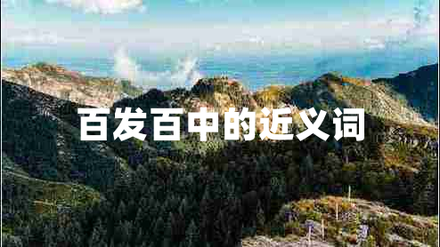 百發(fā)百中的近義詞