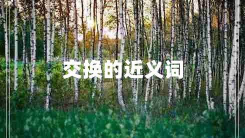 交換的近義詞
