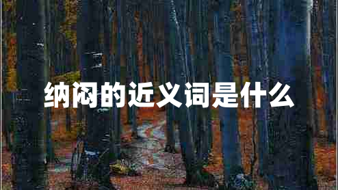 納悶的近義詞是什么