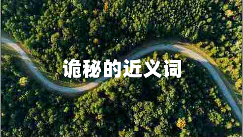 詭秘的近義詞