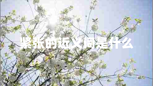 緊張的近義詞是什么