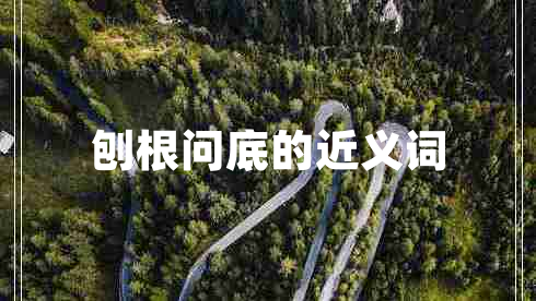 刨根問底的近義詞