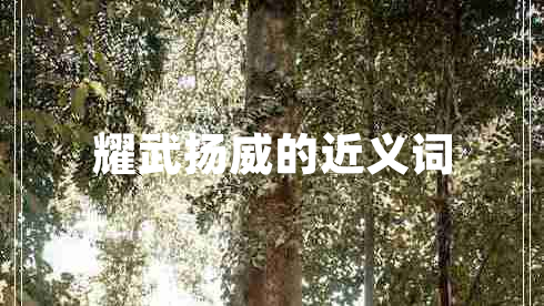 耀武揚威的近義詞