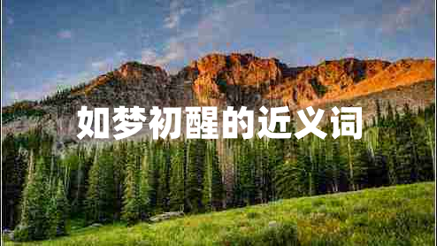 如夢(mèng)初醒的近義詞