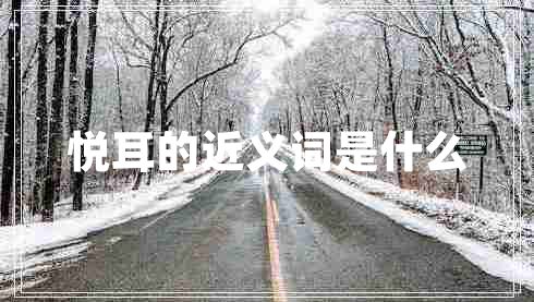 悅耳的近義詞是什么