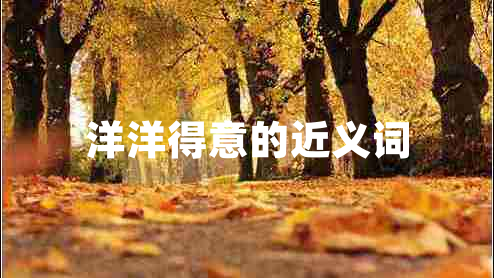 洋洋得意的近義詞