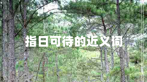 指日可待的近義詞