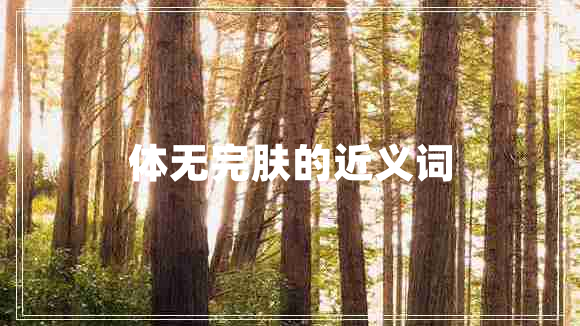 體無完膚的近義詞