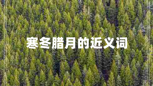 寒冬臘月的近義詞