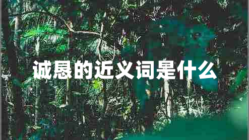 誠懇的近義詞是什么