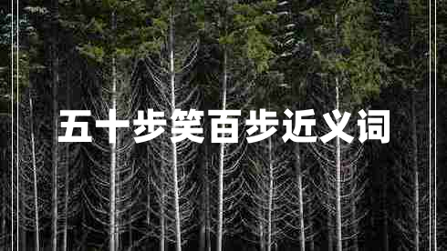 五十步笑百步近義詞