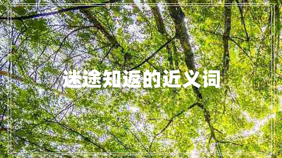 迷途知返的近義詞