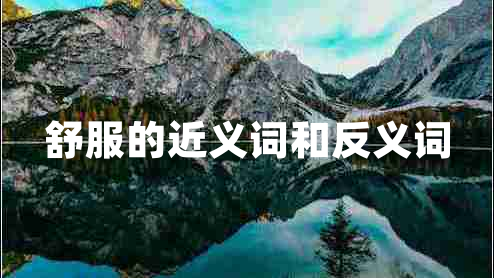 舒服的近義詞和反義詞