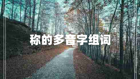 稱的多音字組詞 稱的多音字組詞