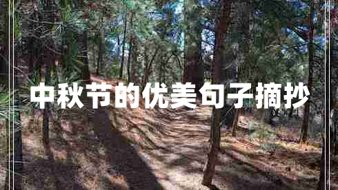 中秋節(jié)的優(yōu)美句子摘抄 中秋節(jié)的優(yōu)美句子摘抄