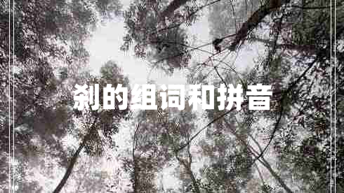 剎的組詞和拼音