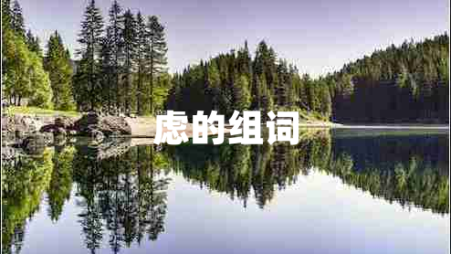 慮的組詞 慮的組詞