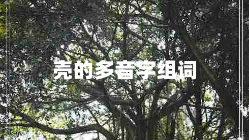 殼的多音字組詞