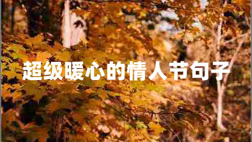 超級(jí)暖心的情人節(jié)句子