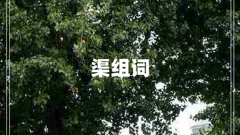 渠組詞