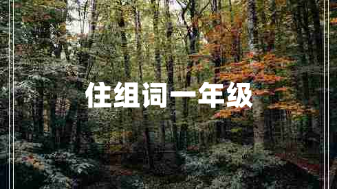 住組詞一年級(jí)