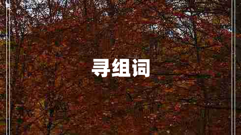 尋組詞