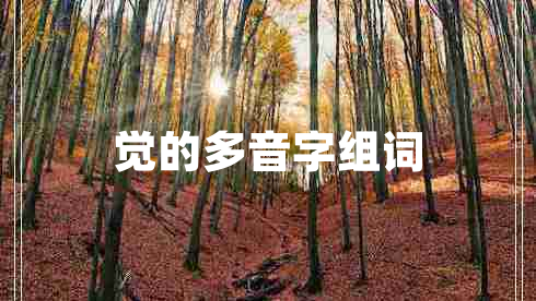 覺的多音字組詞