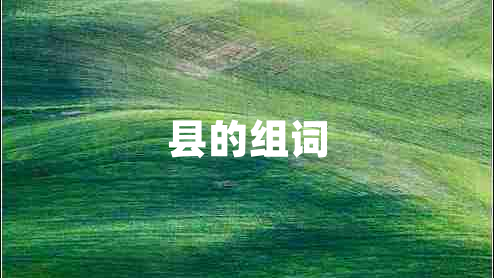 縣的組詞 縣的組詞