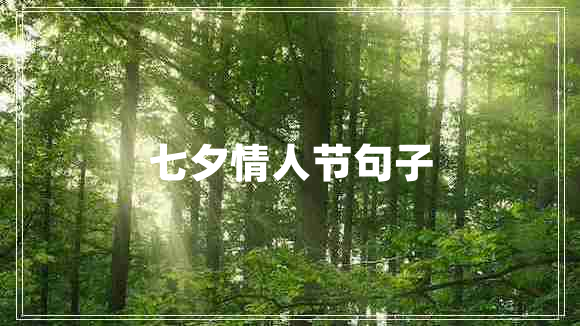 七夕情人節(jié)句子 七夕情人節(jié)句子