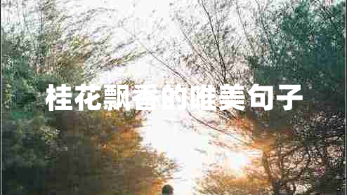 桂花飄香的唯美句子 桂花飄香的唯美句子