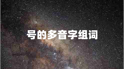 號(hào)的多音字組詞