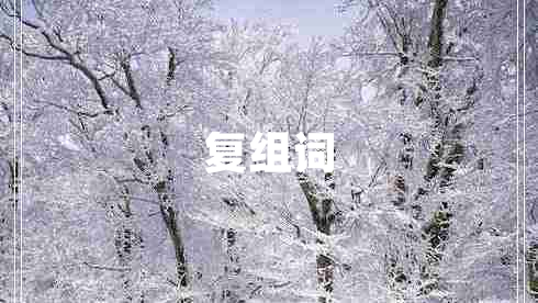 復(fù)組詞 復(fù)組詞