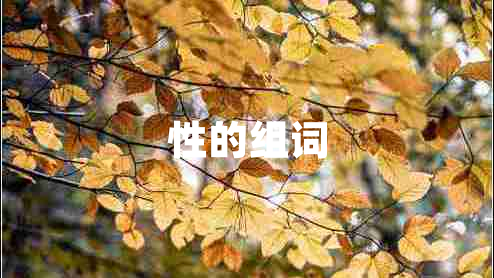 性的組詞 性的組詞