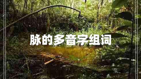 脈的多音字組詞