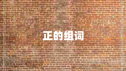 正的組詞