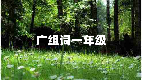 廣組詞一年級 廣組詞一年級