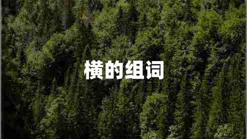 橫的組詞 橫的組詞