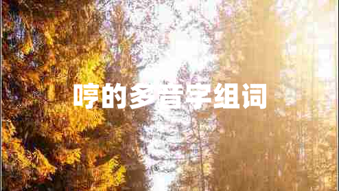 哼的多音字組詞