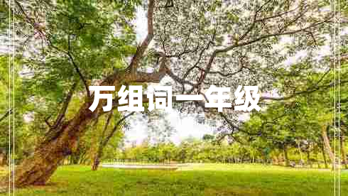萬組詞一年級