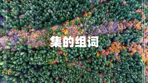 集的組詞