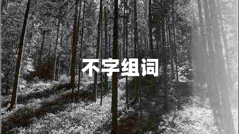 不字組詞