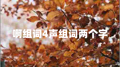 啊組詞4聲組詞兩個(gè)字