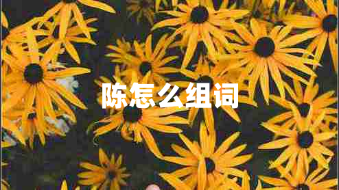 陳怎么組詞