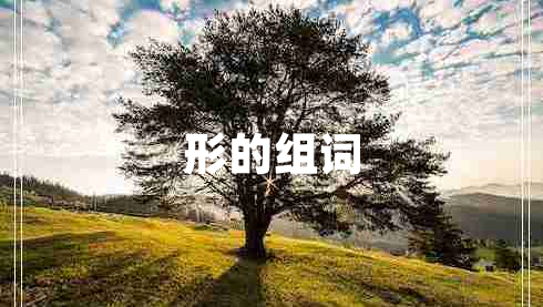形的組詞 形的組詞
