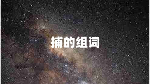 捕的組詞