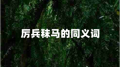 厲兵秣馬的同義詞 厲兵秣馬的同義詞