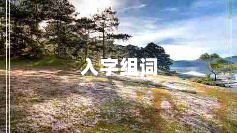 入字組詞 入字組詞